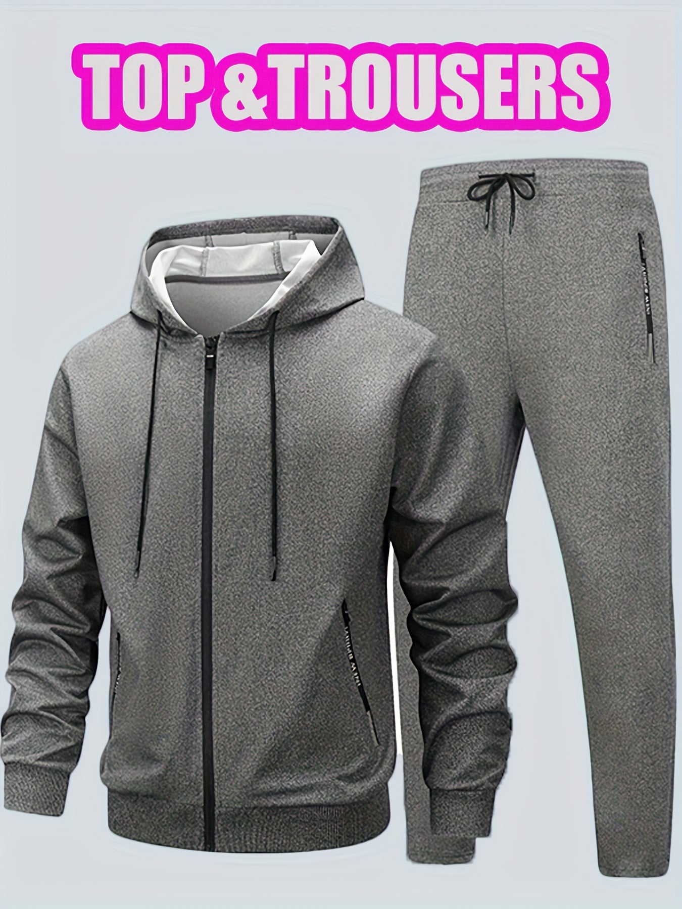 Men's Casual Sportswear Set - Polyester, Perfect T-shirt for Running and Home Leisure, Fitness Wear, Outdoor Activities, Workout Outfits, Stylish Sportswear, Comfortable Fit, Durable Construction, Two-piece Set, Active Lifest