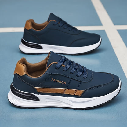 Men's Road Running Shoes, Large Size Men's Outdoor Hiking Shoes, Lace-up Walking Shoes, Training Shoes, Low-top Running Shoes, Trendy Skate Shoes, Student Casual Sneakers for Spring, Summer, Autumn, and All Seasons - ayq