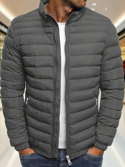 Men's Casual Zipper Hoodie Jacket with Detachable Hood