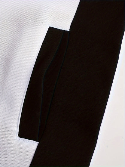 New Autumn and Winter Men's Zipper Design Hoodie Suit Fleece Hoodie Men's Casual Sports Suit