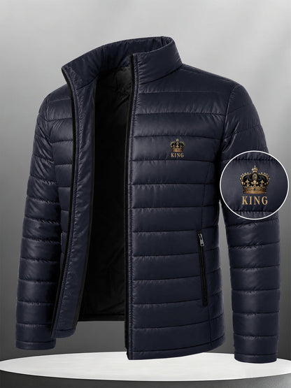 Men's Thermal Padded Casual Jacket with Stand Collar