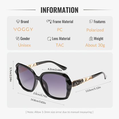 VOGGY Oversized Polarized UV400 Sunglasses for Men and Women