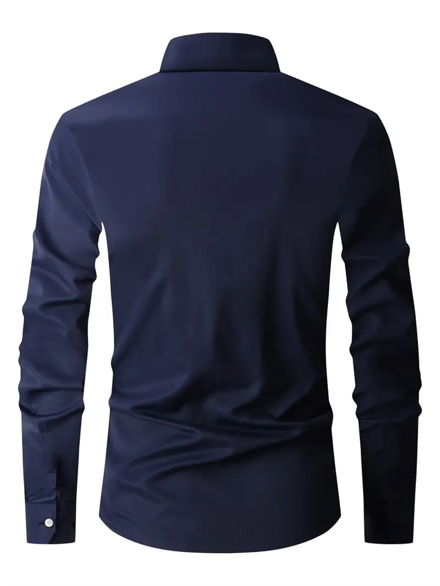 Men's Casual Business Shirt Short Sleeve Polyester Top