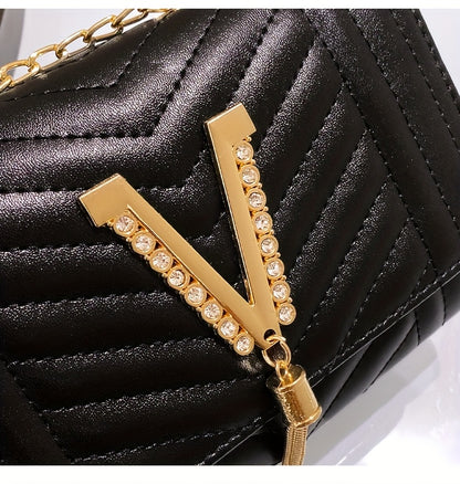 Կանացի կրծկալով պայուսակ, փայլուն քարերով կարված դրամապանակ՝ ամենօրյա օգտագործման համար