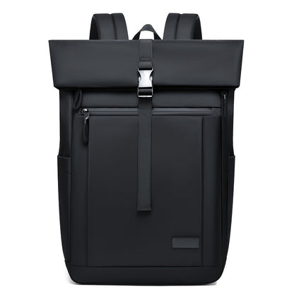 Casual Roll-Top Oxford Backpack for Men, College & Commuting