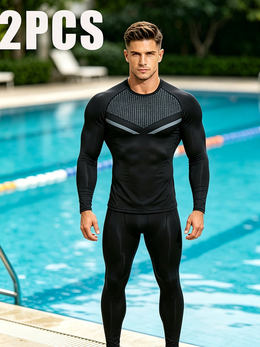 Men's Athletic Tracksuit Set - Breathable, Quick-Dry Sportswear - ayq