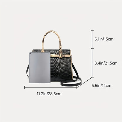 Women’s Vintage Leather Tote Bag with Adjustable Strap