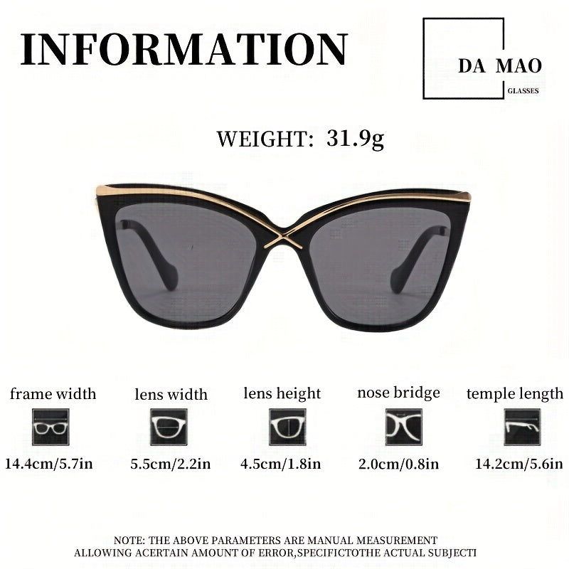 Retro Cat-Eye Decorative Glasses for Stylish Looks