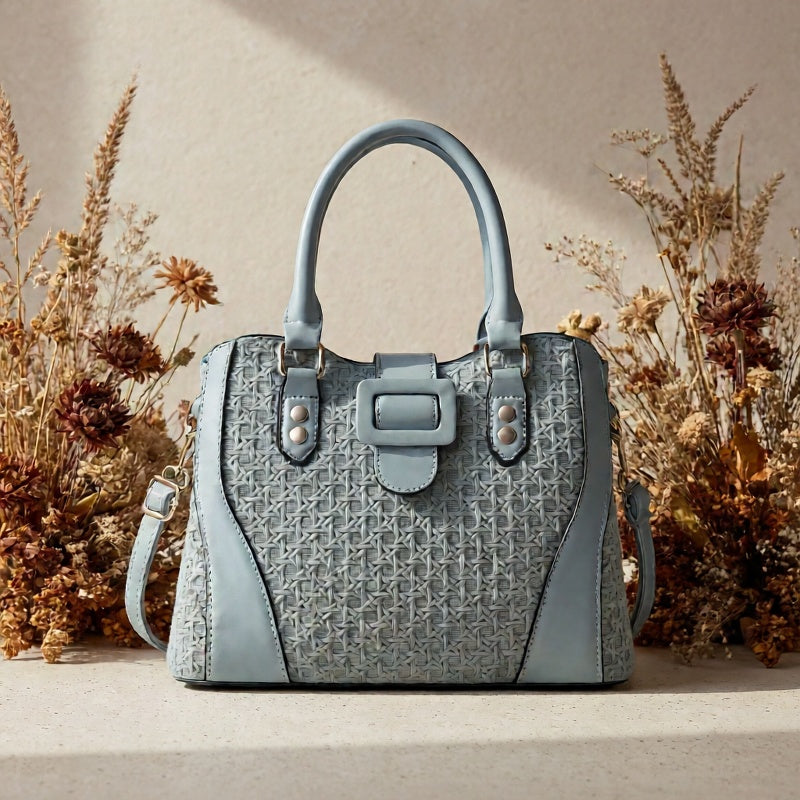 Plaid PU Leather Three-Piece Handbag Set for Women - Stylish & Spaciou