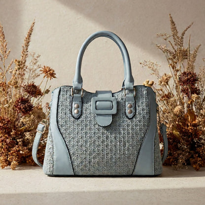 Plaid PU Leather Three-Piece Handbag Set for Women - Stylish & Spaciou