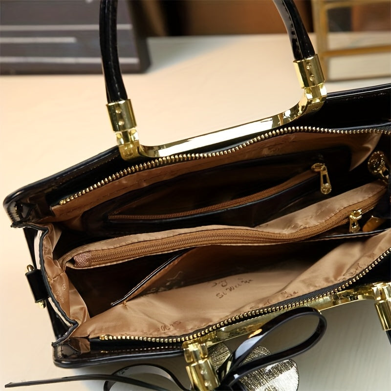 Vintage Large Capacity Convertible Crossbody Handbag with Zipper