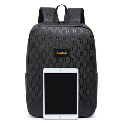 Extra Large Capacity Backpack - Durable PVC Fabric, Stylish Black Design with Multiple Compartments and Padded Laptop Section - Perfect for College, Business, and Travel   Versatile Computer Bag  Business Backpack   Multi-Fu