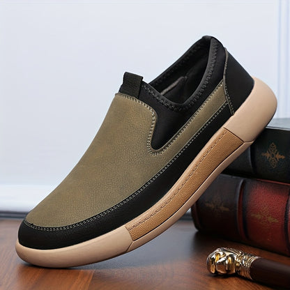 Men's Casual Slip-On British Style Soft Rubber Sole Shoes