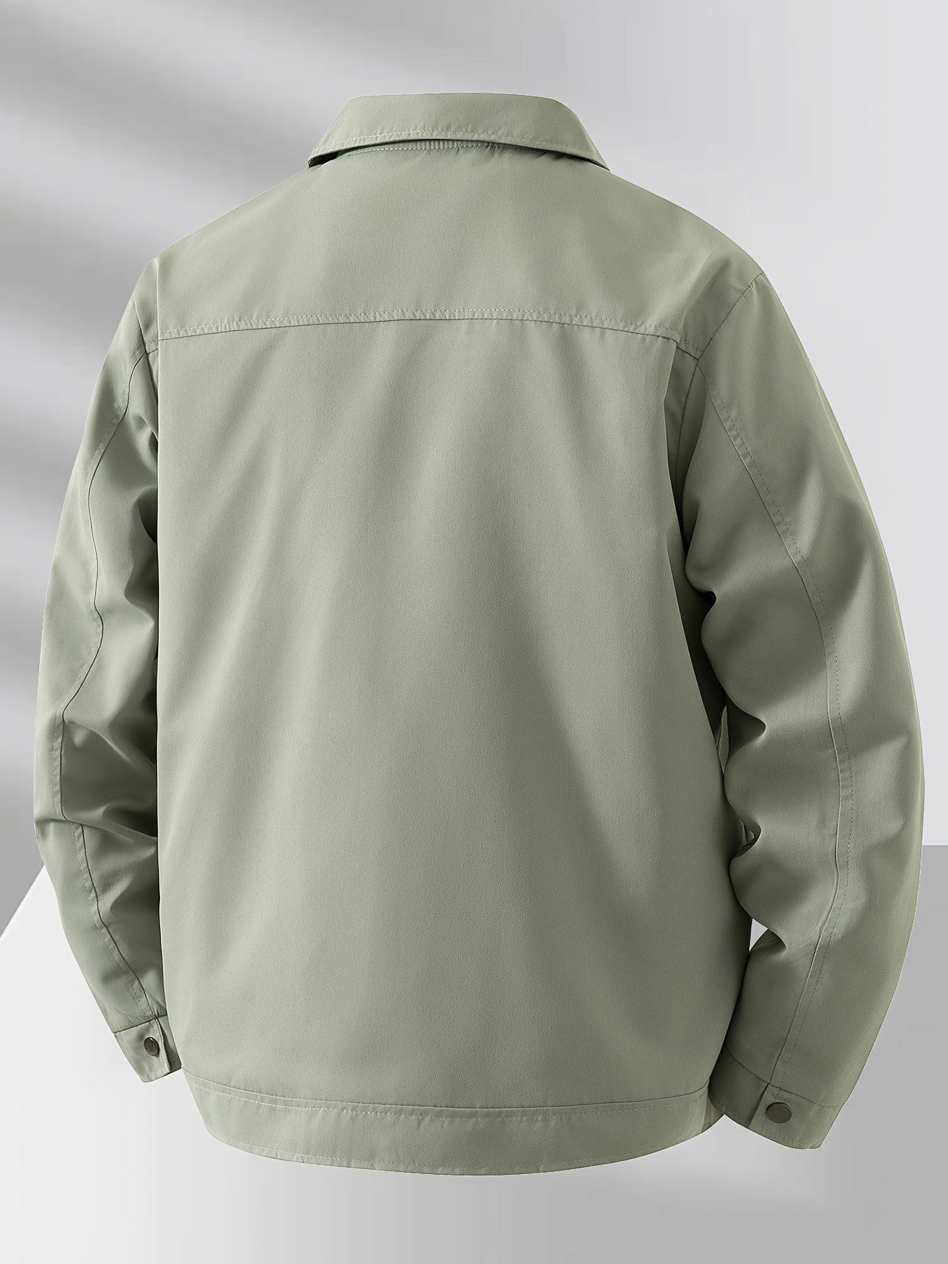 Men'S Lightweight Business Jacket - Zip-Up Formal Coat with Notch Lapel, Olive Green - Office, Wedding, Travel - Durable Polyester Jacket for Professional & Casual Attire - Spring/Fall Outerwear, Office Wear, Sleek Design, Hi