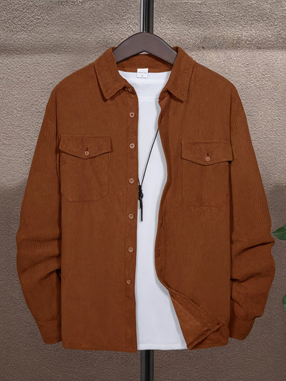 Men'S Long-Sleeve Business Casual Shirt in Lightweight Fabric for Spring And Summer, Featuring a Wrinkle-Resistant And Easy-Care Design.