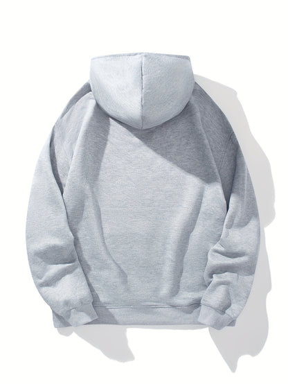 Men's 2025 New Year Print Hooded Sweatshirt - Kanji-Inspired "Goodbye 2025 2026" Pullover, Winter Warm Casual Sweater with Green/Red Toggle Switch Design, Machine Washable Red Hoodie for Christmas & NYE Parties