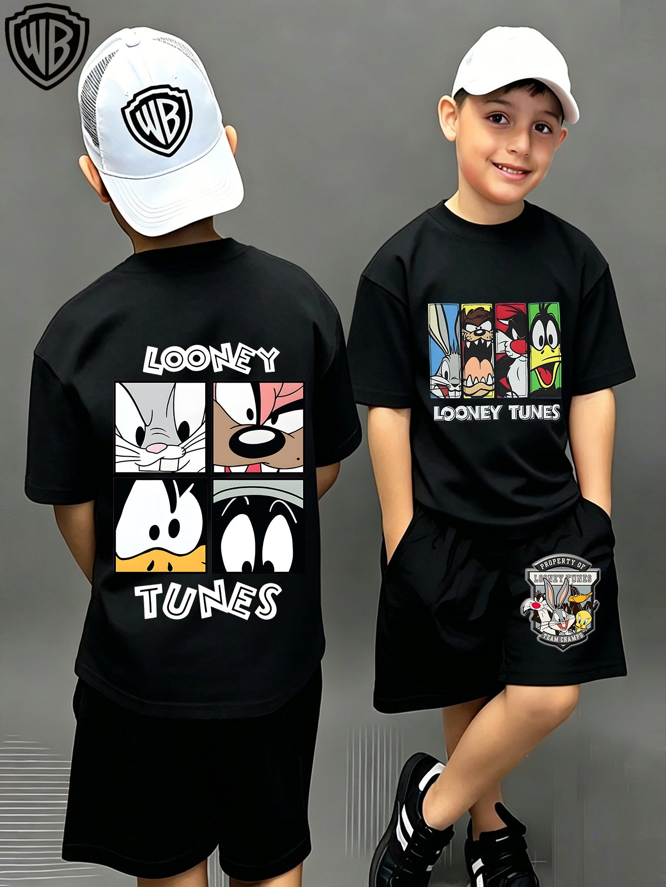 Մանկական բամբակյա Looney Tunes T-Shirt-ի և շորտերի ունիսեքս հավաքածու