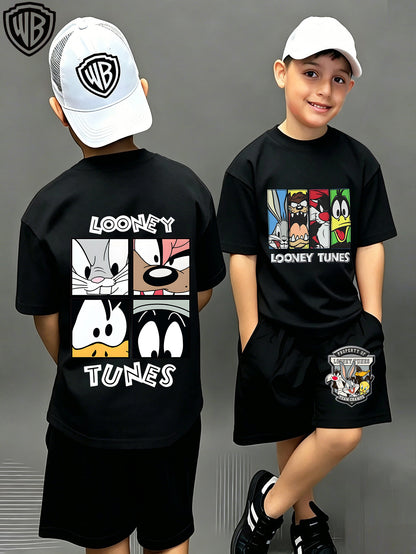 Մանկական բամբակյա Looney Tunes T-Shirt-ի և շորտերի ունիսեքս հավաքածու