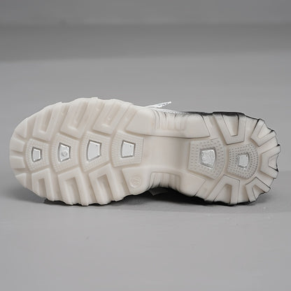1 Pair Women'S Fashion Sneakers - Lightweight All-Season Running Shoes with Polyurethane Upper, Fabric Inner  Insole, Rubber Sole
