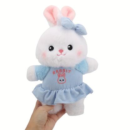 28cm/11.02in Rabbit Plush Colorful Rabbit Doll Cute Bunny Plush Rabbit Doll Toy Creative Cartoon Cute Rabbit Plush Doll Valentine's Day Birthday Gift Christmas Gift