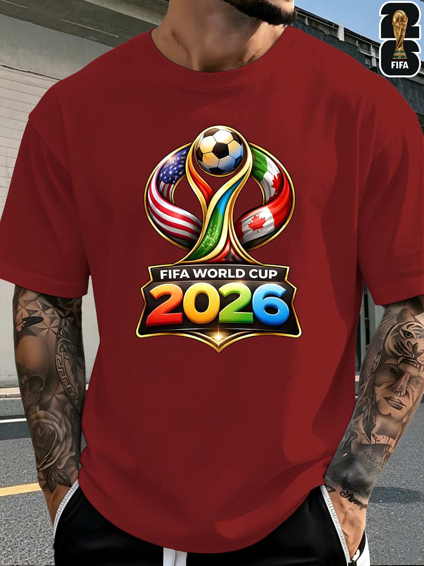 Men's FIFA 2026 World Cup Cotton Blend Casual T-Shirt