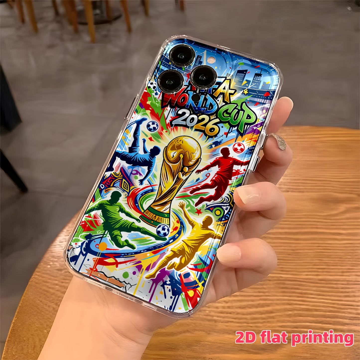 FIFA 2026 Աշխարհի գավաթի TPU հեռախոսի պատյան iPhone-ի համար – Սպորտային դիզայն
