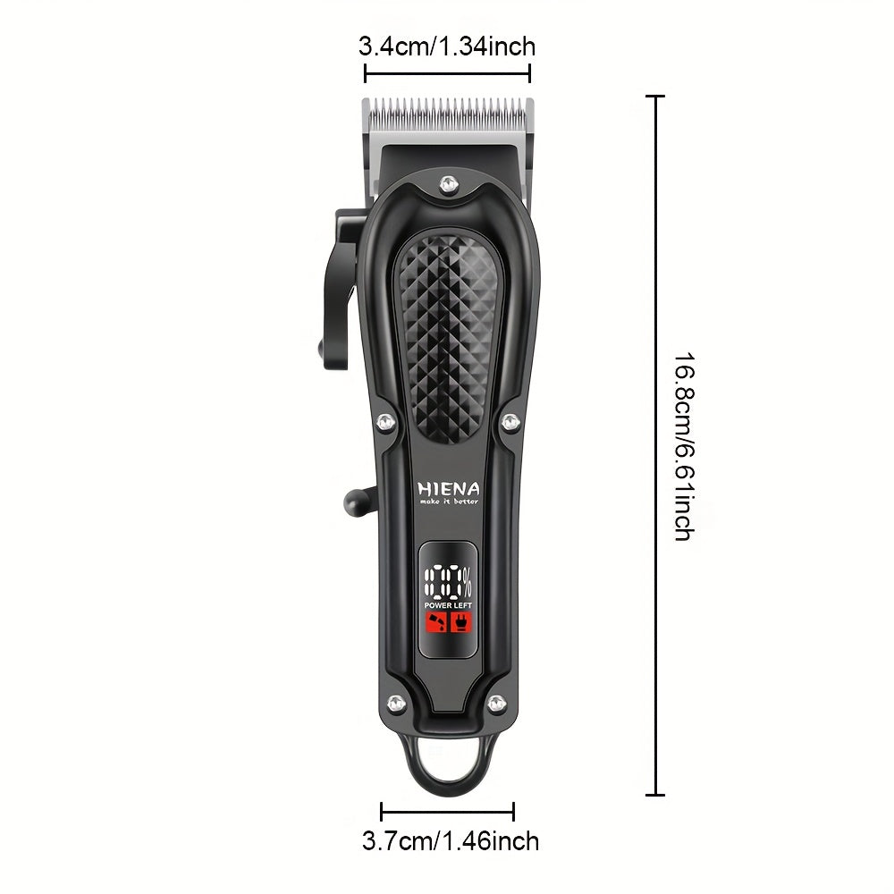 HIENA Professional Hair Clippers for Men and Women with LCD Display, USB Rechargeable, ≤36V Operating Voltage, 18650 Series Lithium Battery, Efficient and Precise Haircutting for Salon and Home Use - ayq