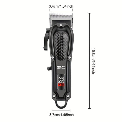 HIENA Professional Hair Clippers for Men and Women with LCD Display, USB Rechargeable, ≤36V Operating Voltage, 18650 Series Lithium Battery, Efficient and Precise Haircutting for Salon and Home Use - ayq