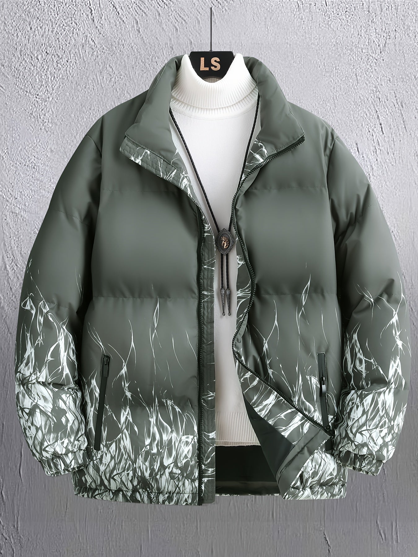 Men'S Heavyweight Winter Jacket - Full-Zip Hooded Coat with Stand Collar, Navy Blue Cold Weather Outerwear, Polyester Insulated Jacket for Everyday & Formal Events, Non-Stretch Fabric, Zipper Closure, Winter Coats, Formal Eve