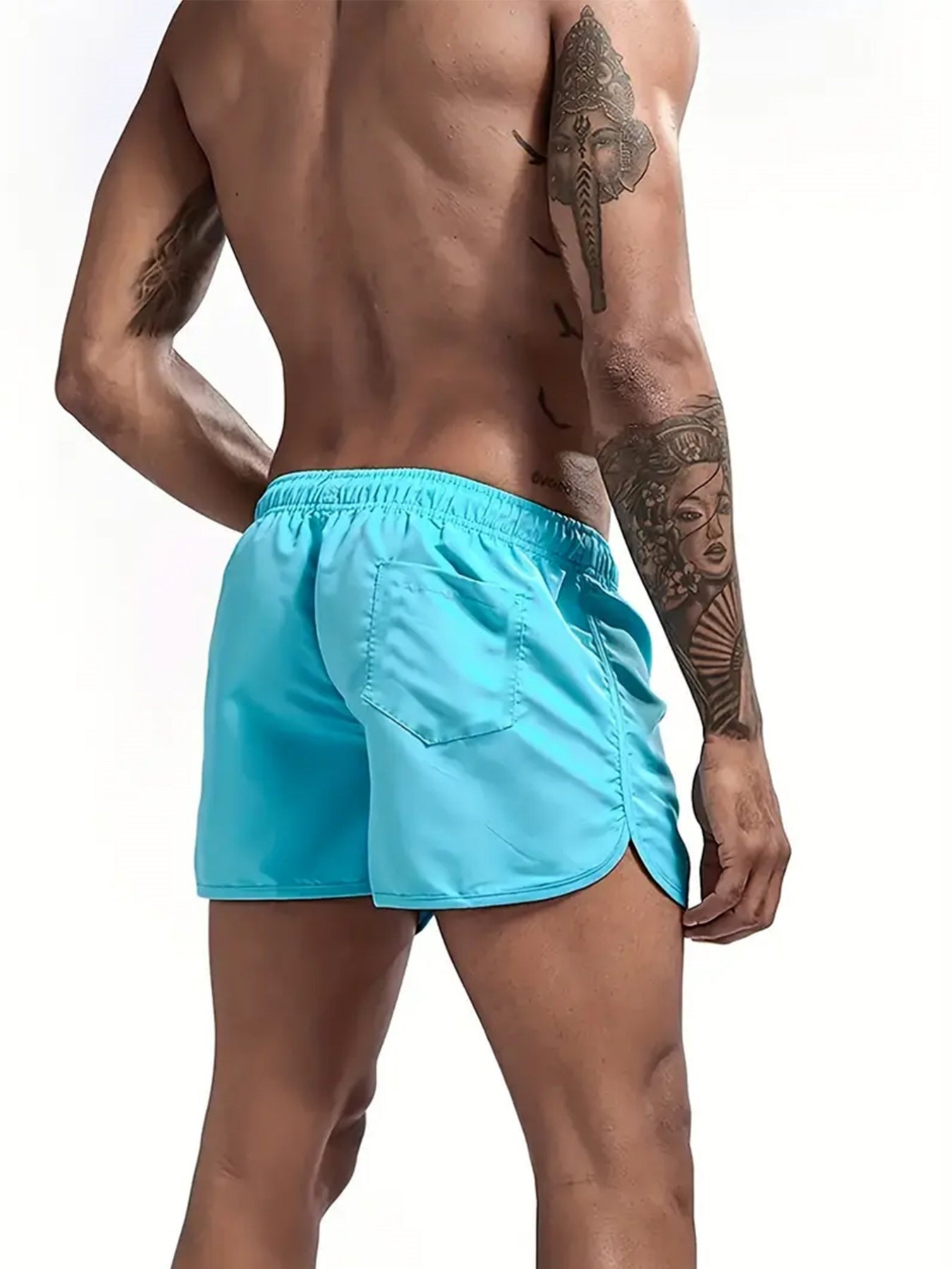 Men's Quick-Dry Woven Beach Shorts with Stylish Print