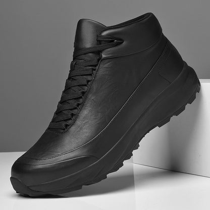 Men's Light Luxury Slip-On PU Shoes for All-Season Style