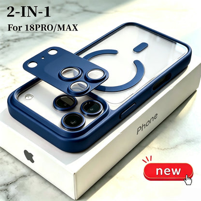 iPhone 18/17 Pro Max Magnetic Transparent Case & Lens Protector