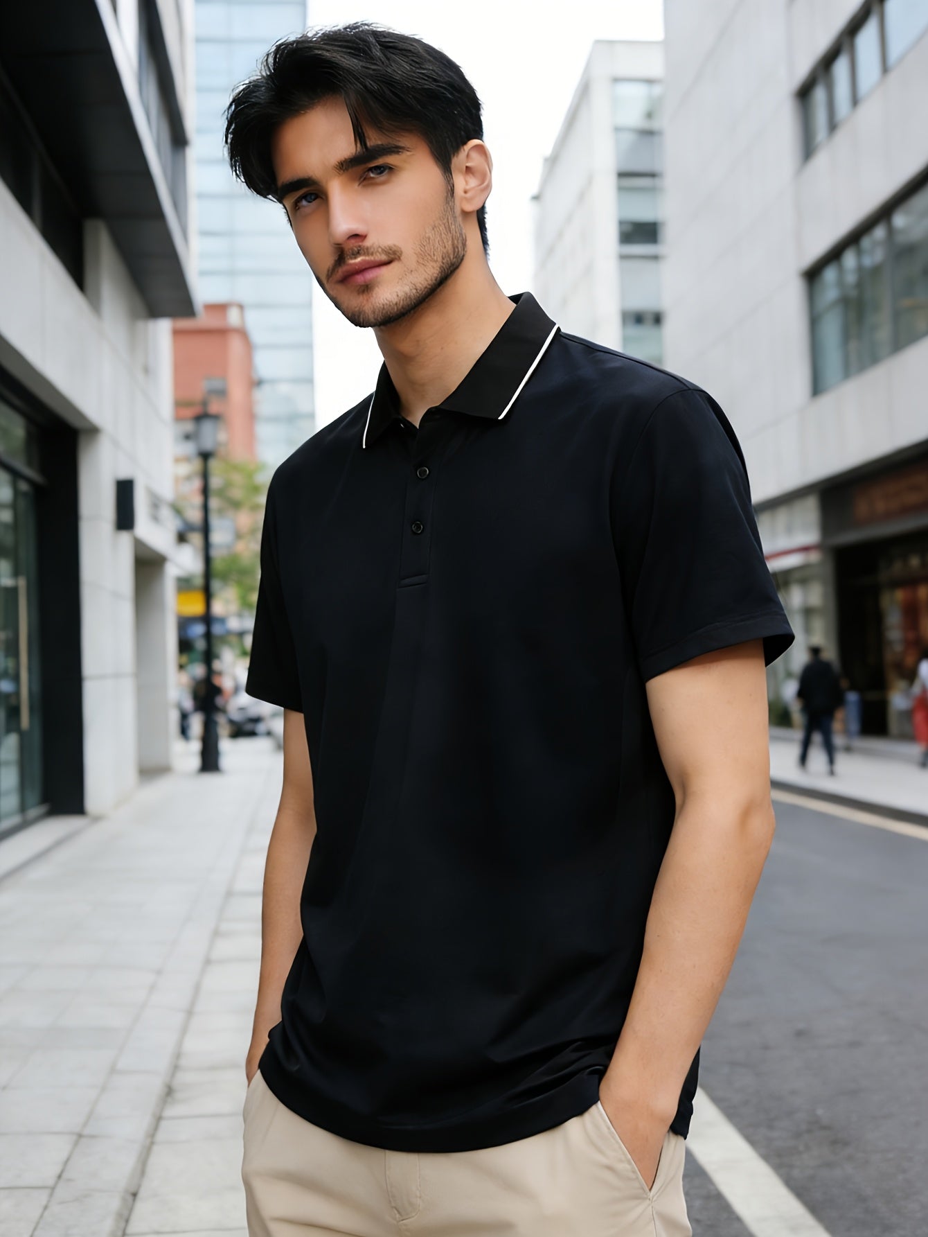 Quick-Dry Men's Short-Sleeve - Trendy Calvin Print - ayq