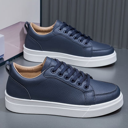 Men's Retro Casual Low-Top Sneakers with PU Upper