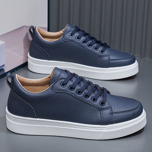 Men's Retro Casual Low-Top Sneakers with PU Upper