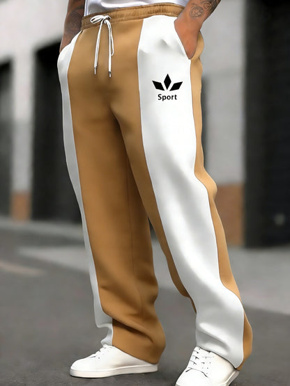 Men's Loose Straight-Leg Athletic Pants for Casual & Fitness