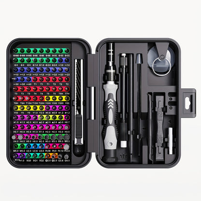 115 in 1/132 in 1 Precision Screwdriver Set | Magnetic Driver Head, Torx and Hex Keys, Chrome Vanadium Steel, Anti-Corrosion End, Non-Slip Grip, for Computer, Watch, Small Electronics, and Cell Phone Repair | Chrome Vanadium
