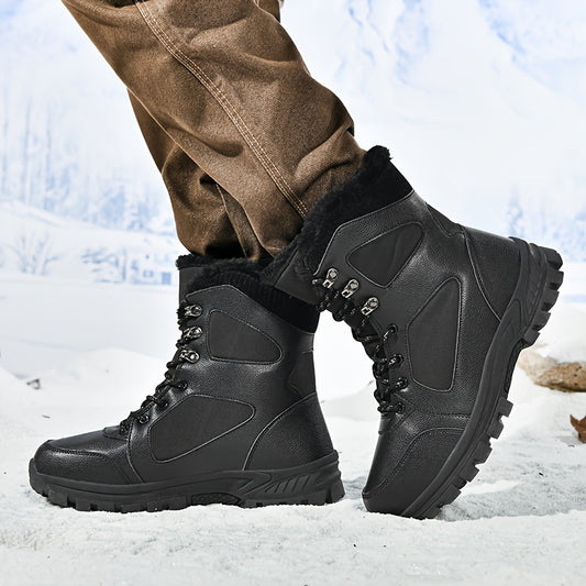 Winter Couple Hiking Boots, Women'S Snow Boots with Plush Lining - Non-Slip Rubber Sole, Suitable for Outdoor Activities Such As Mountaineering, Hunting, And Trekking, Hiking Gear for Men, Men'S Snow Boots, Men'S Winter Shoe,