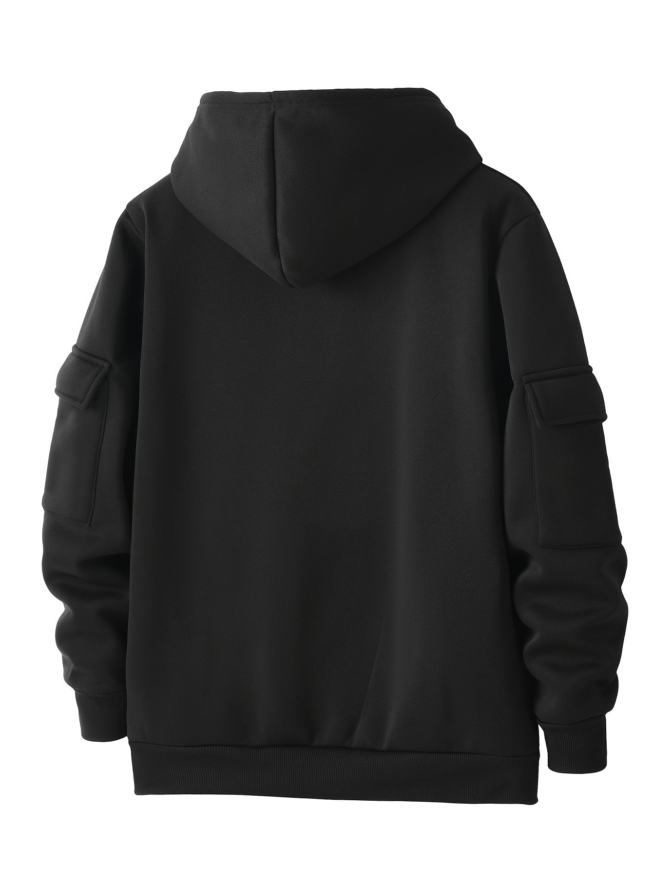 Men's Casual Zip Hoodie and Loose Cargo Pants Set - Breathable Polyest