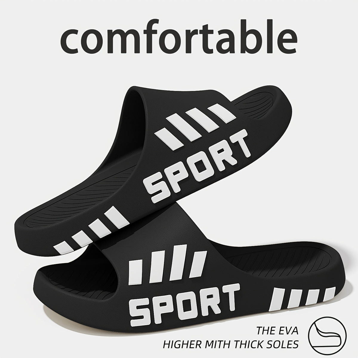 Men's Casual Sports Slippers Slip-On EVA Anti-Slip All-Season