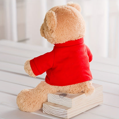 «Միայն որովհետև ես քեզ սիրում եմ» փափուկ արջուկ՝ հանվող մարզաշապիկով - Գրկախառնվող, լցոնված, հարմար է երեխաների, ծննդյան օրերի, քնելու և գրկախառնվելու համար - փափուկ արջուկներ՝ նվեր և