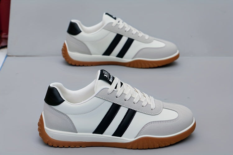 Men's Casual Comfortable Low Top Lace Up Sneakers, Non-slip Breathable Canvas Shoes For All Seasons