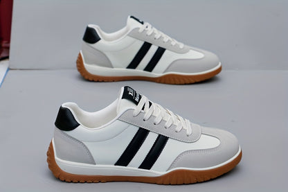 Men's Casual Comfortable Low Top Lace Up Sneakers, Non-slip Breathable Canvas Shoes For All Seasons