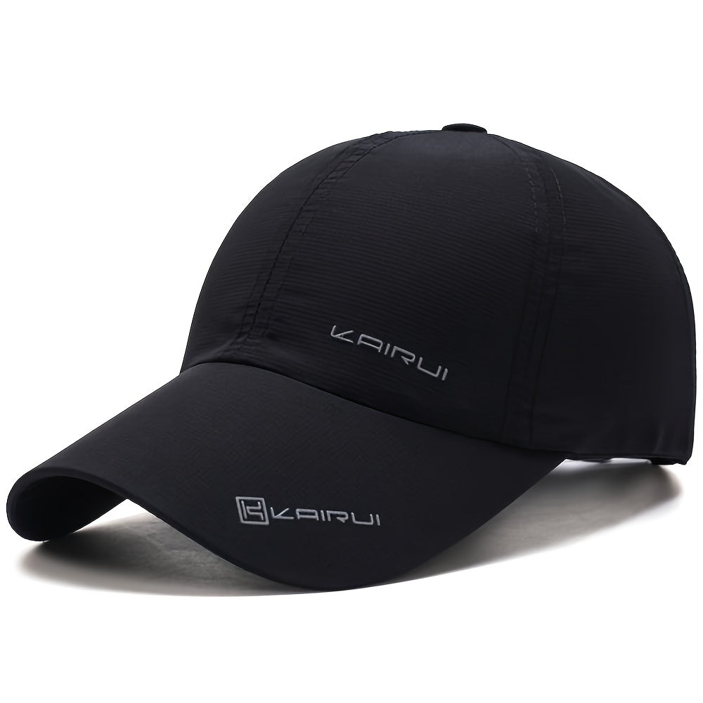 Kairui Unisex Breathable Sun Protection Baseball Cap, Lightweight Polyester 100% Fabric, Adjustable Casual Style, Alphabet Pattern, Hand Wash, Ideal for Mardi Gras & Ramadan Gifts