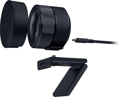 Razer Kiyo Pro Ultra 4K Webcam: Large Sensor - Auto Light Correction - Built-In Mic and Shutter - Pro Grade Content Creation, Streaming, Gaming, Video Calls - Works with OBS, Xsplit, PC, Zoom, Teams