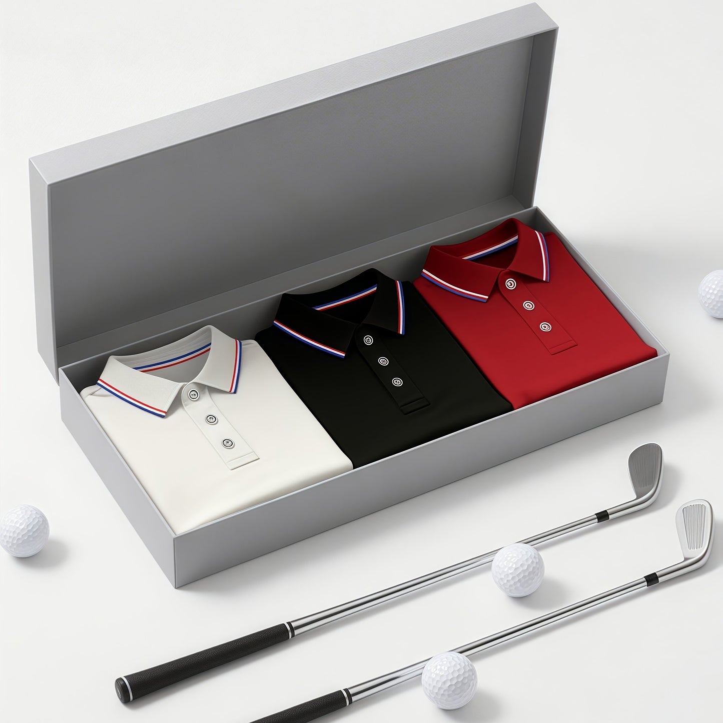 3pcs Men's Fashion Business Short-Sleeve Shirts, Collar Design, Simple and Elegant, Enhances Silhouette and Leg Length, Lightweight and Comfortable Knitted Polyester Fabric, Breathable and Skin-Friendly, Packaged in Bags (No - ayq