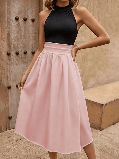 Women’s Geometric Print Strapless Wrap Maxi Dress Summer