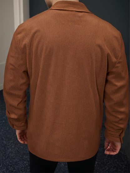 Men'S Long-Sleeve Business Casual Shirt in Lightweight Fabric for Spring And Summer, Featuring a Wrinkle-Resistant And Easy-Care Design.