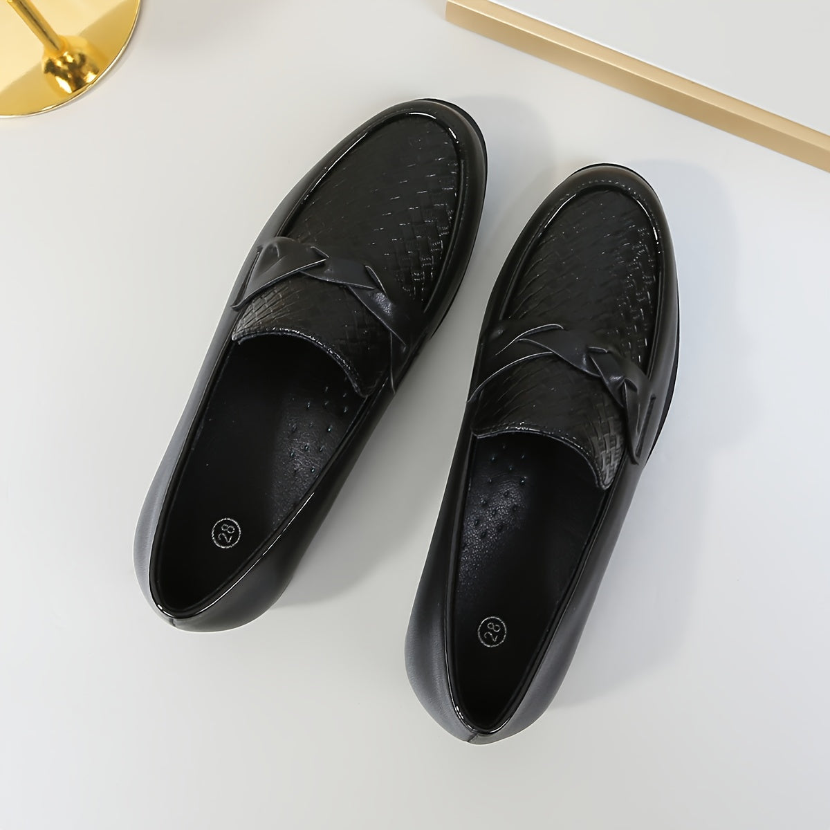 Boys' English Style Plaid Loafers Soft Sole Casual Shoes