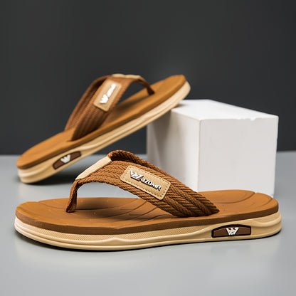 Men's Casual Flip Flops with Non-Slip Rubber Sole, All-Season
